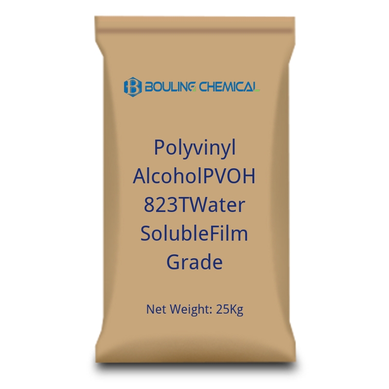 Alcool polyvinylique PVOH 823T, qualité film soluble dans l'eau-cas-9002-89-5 Alcool polyvinylique PVOH 823T, qualité film soluble dans l'eau-cas-9002-89-5